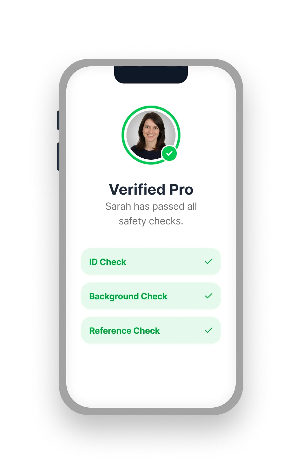 Verified Pro safety checks screen